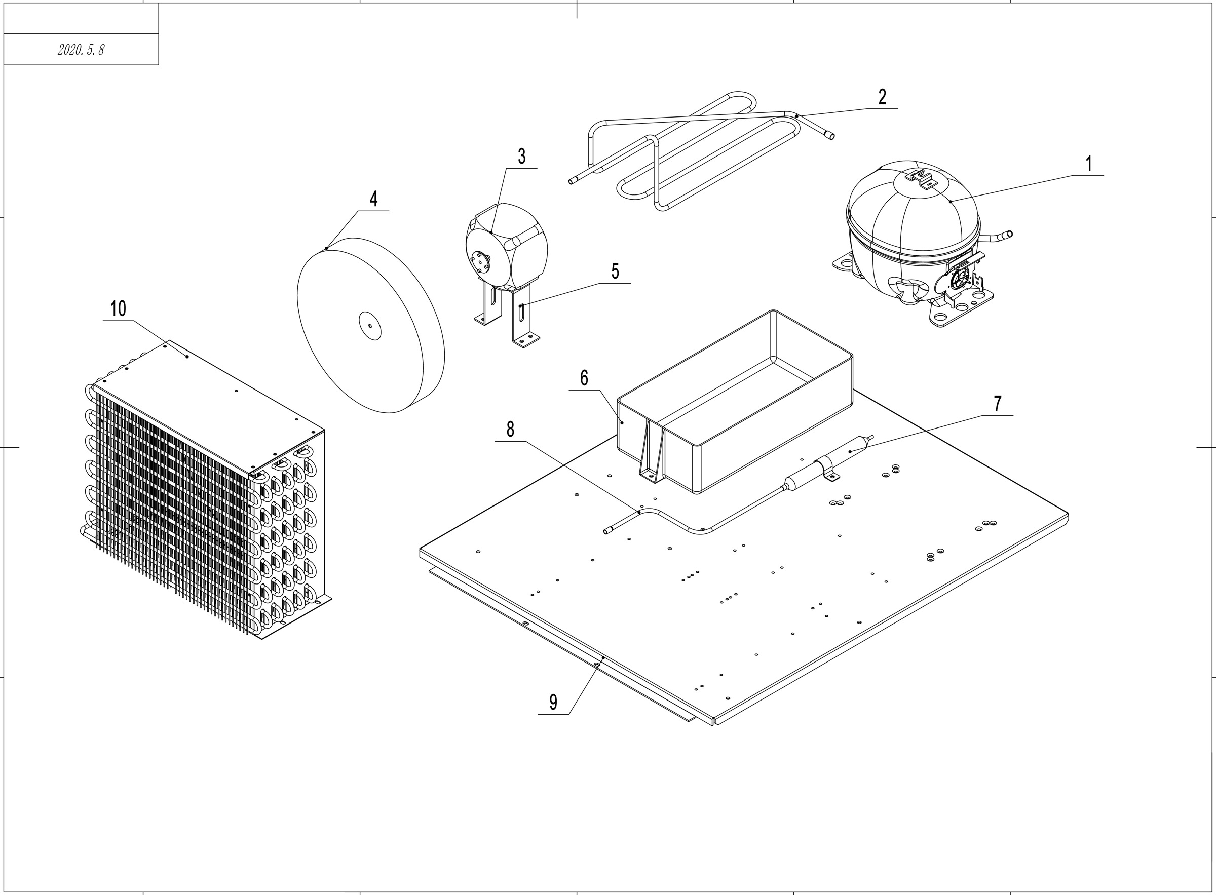 Condensing Unit Assembly Replacement Parts - C-2RB-HC Replacement Parts ...