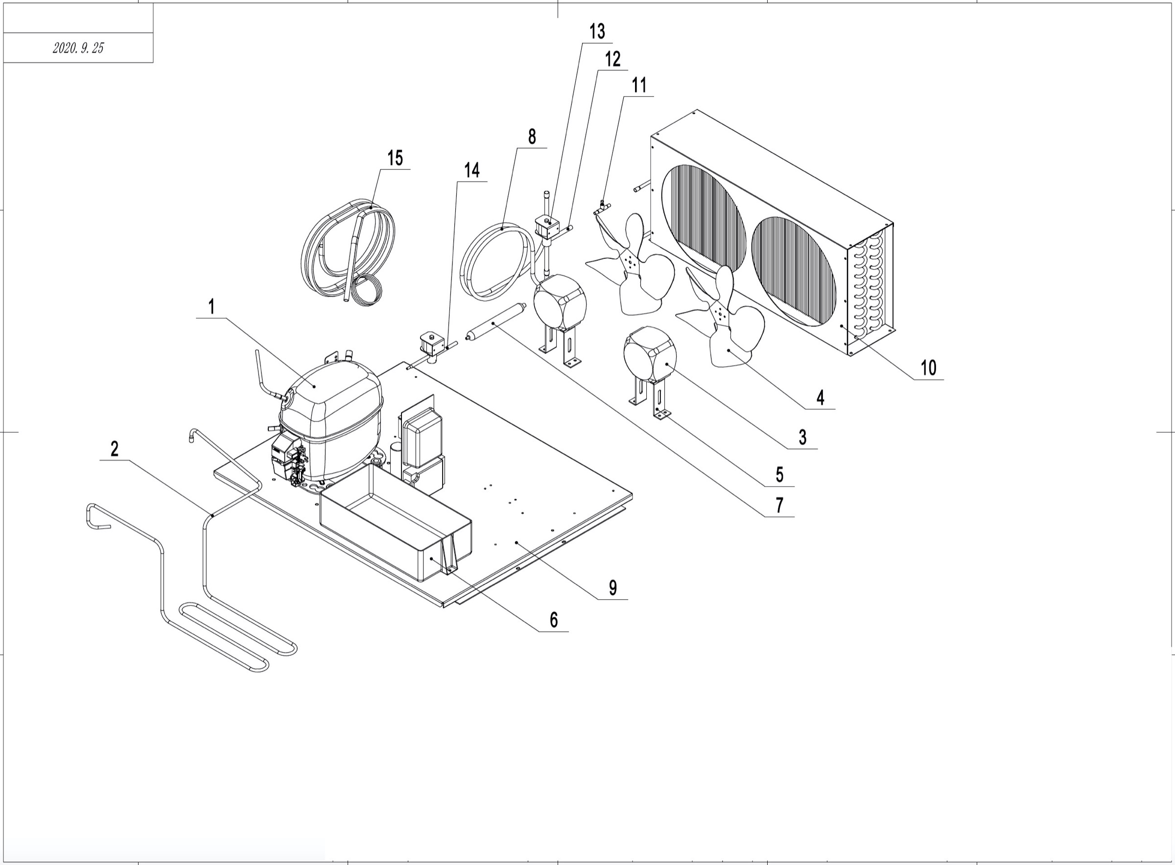 Condensing Unit Assembly Replacement Parts - C-3FB-HC Replacement Parts ...
