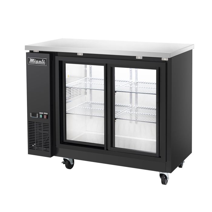 Migali glass door merchandiser freezer top