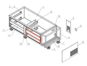 Middle Mullion Frame Strip Horizontal