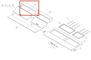 Long Rear Base For Lid-Left