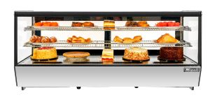 60” Wide Counter-Top Straight Glass Display Case Refrigerator 