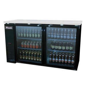 60″ Glass Door Back Bar Refrigerator