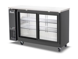 60″ Sliding Glass Door Back Bar Refrigerator