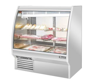 4 Ft Deli Display Case, Curved Glass 