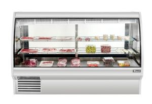 7 Ft Deli Display Case, Curved Glass 