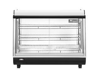 36" Wide Heated Counter-top Display Case, Straight Glass,  Front & Rear Sliding Doors