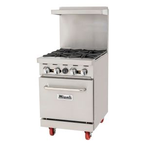 4 Burner Range, (1) Oven, Natural Gas